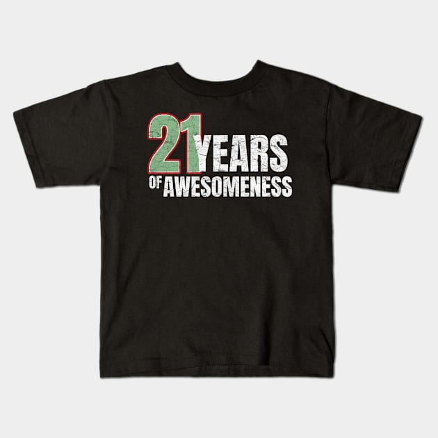 21st Birthday: 21 years of awesomeness Kids T-Shirt by PlusAdore